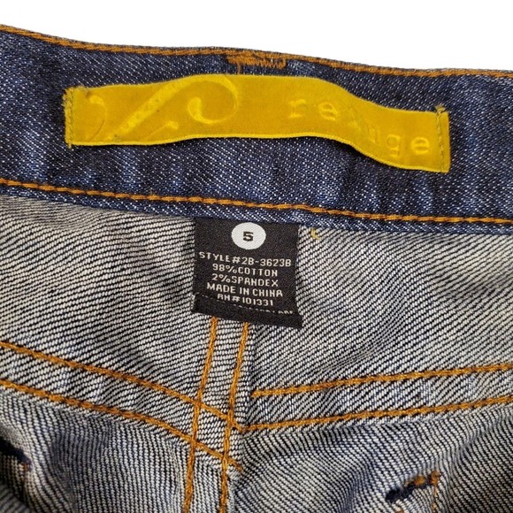 Refuge Jeans Womens Size 5 Style 2B-3623BBlue Distressed 5 Pocket Cotton Spandex - Picture 10 of 16